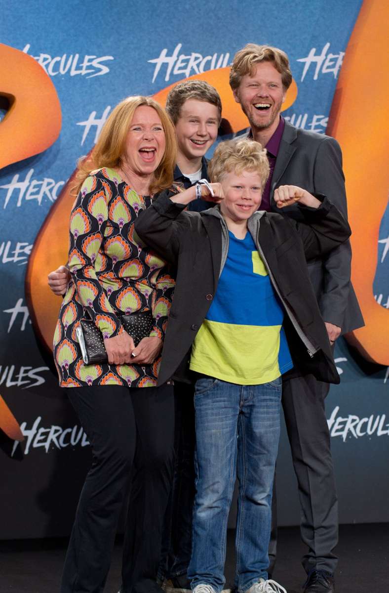 Marion Kracht kommt mit Familie am 21. August 2014 zur Europapremiere des Kinofilms „Hercules“ in den Cinestar in Berlin.