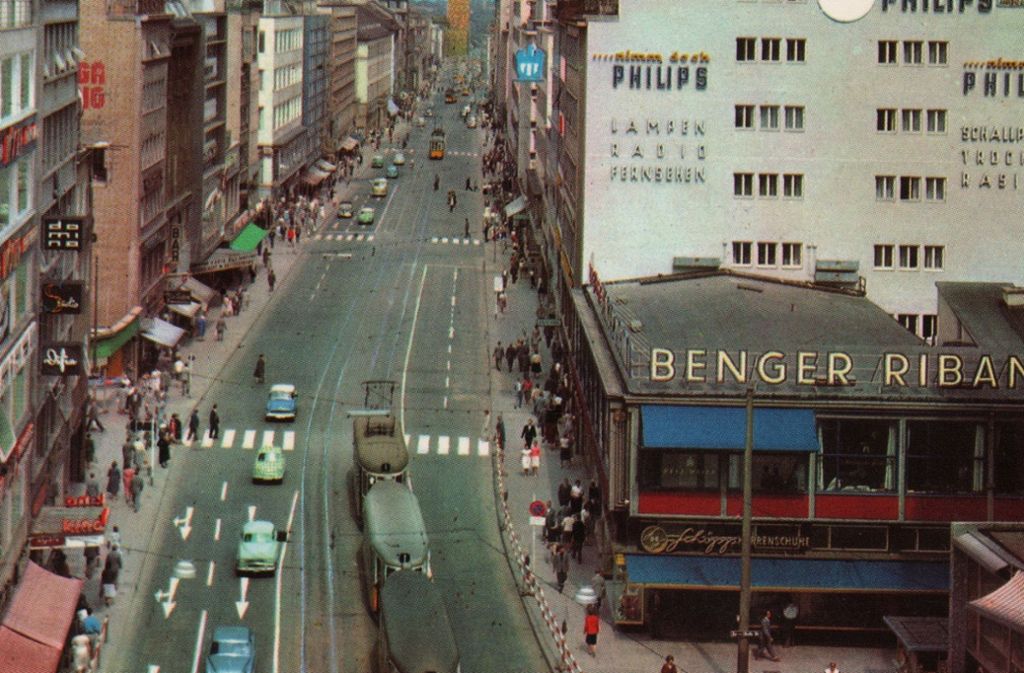 Die obere Königstraße in den 1960ern.
