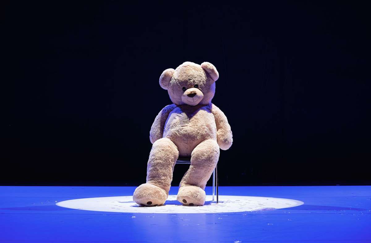 ...ein einsamer Teddy...
