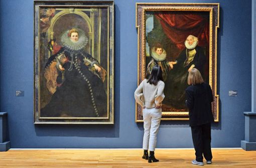 Die Rubens-Gemälde „Veronica Spinola Serra“ (links) und „Geronima Spinola Spinola und ihre Enkelin Maria Giovanna Serra“ sind in Stuttgart vermutlich erstmals nebeneinander zu sehen. Foto: /Foto: Staatsgalerie Stuttgart