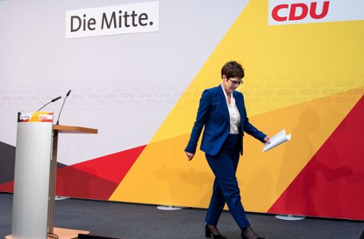 Der Abgang von Annegret Kramp-Karrenbauer  hat viele CDU-Mitglieder überrascht. Foto: dpa/Bernd von Jutrczenka