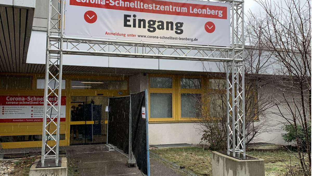 Schnelltestzentrum in Leonberg: Landrat rechnet mit mehreren tausend Tests