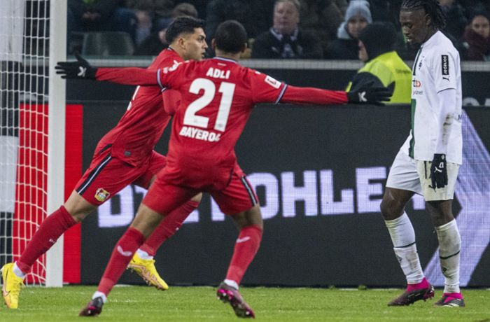 Fußball-Bundesliga: Leverkusen setzt Aufholjagd fort – Sieg in Mönchengladbach