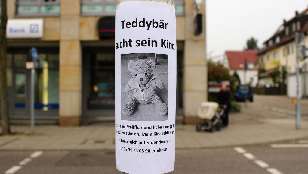 Suchaktion in Stuttgart-Sillenbuch: Wer kann diesem Teddy helfen?