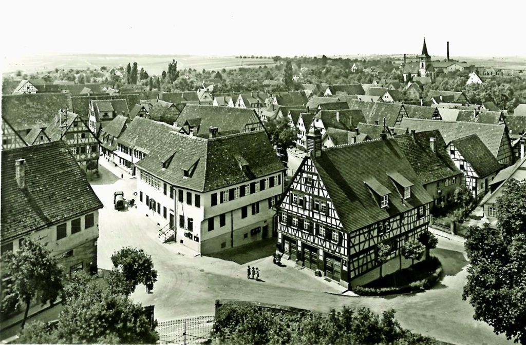 Im Alten Rathaus Ditzingens von 1738 ist heute das Stadtmuseum untergebracht.