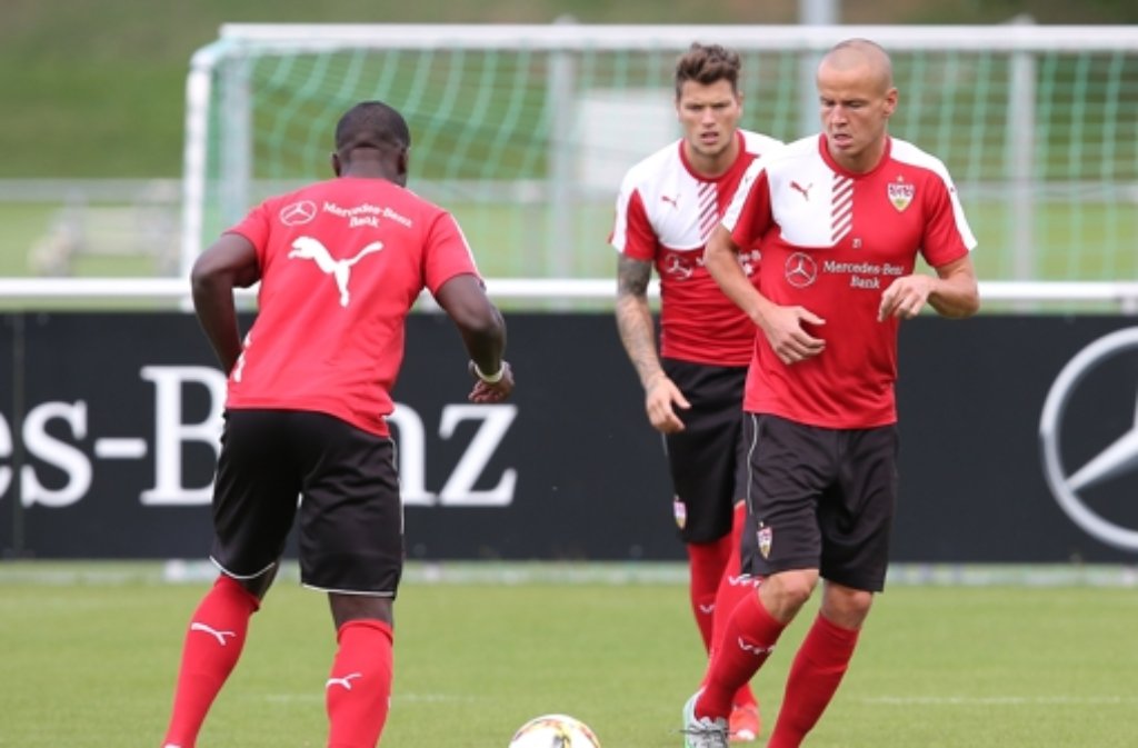 Die VfB-Spieler beim Training.