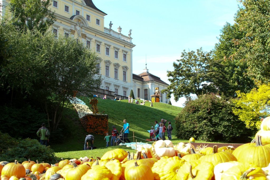 Sports lautet das Motto der diesjährigen Kürbisausstellung im Blühenden Barock Ludwigsburg.