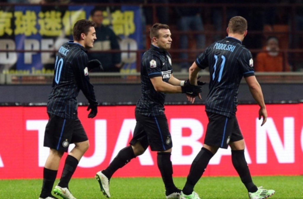 Durch eine perfekte Torkombination mit Lukas Podolski schoss Shaqiri Inter mit 1:0 in Führung.