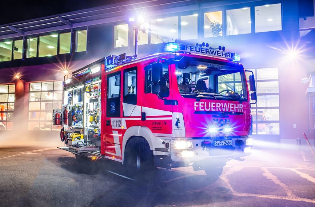 Die Freiwillige Feuerwehr in Weilimdorf zeigt ihr Hilfeleistungslöschgruppenfahrzeug.