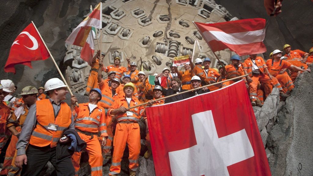 Gotthard-Basistunnel wird eröffnet: Die harte Arbeit der Gesteinsfresser