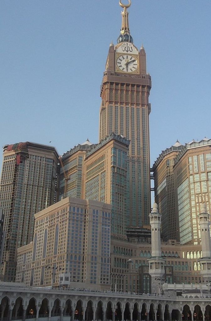 Platz 3: Mecca Royal Clock Tower Hotel, Mekka (Saudi-Arabien), Höhe: 601 Meter, Baujahr: 2012.