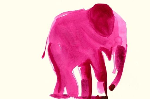 In Martin Suters neuem Roman ist ein rosaroter Elefant den Laboren skrupelloser Genforscher entsprungen. Foto: Verlag