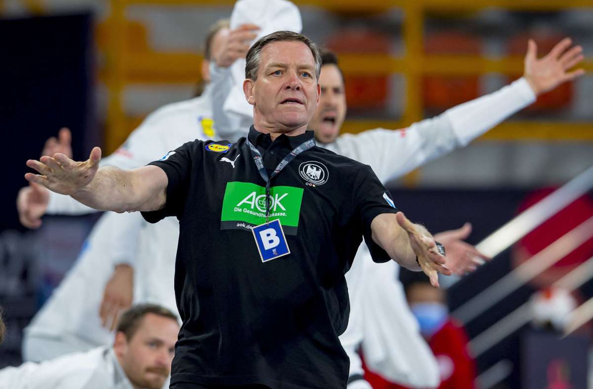 Bundestrainer Alfred Gislason während der Handball-WM im Januar in Ägypten – die deutsche Mannschaft erreichte lediglich den enttäuschenden zwölften Platz.
