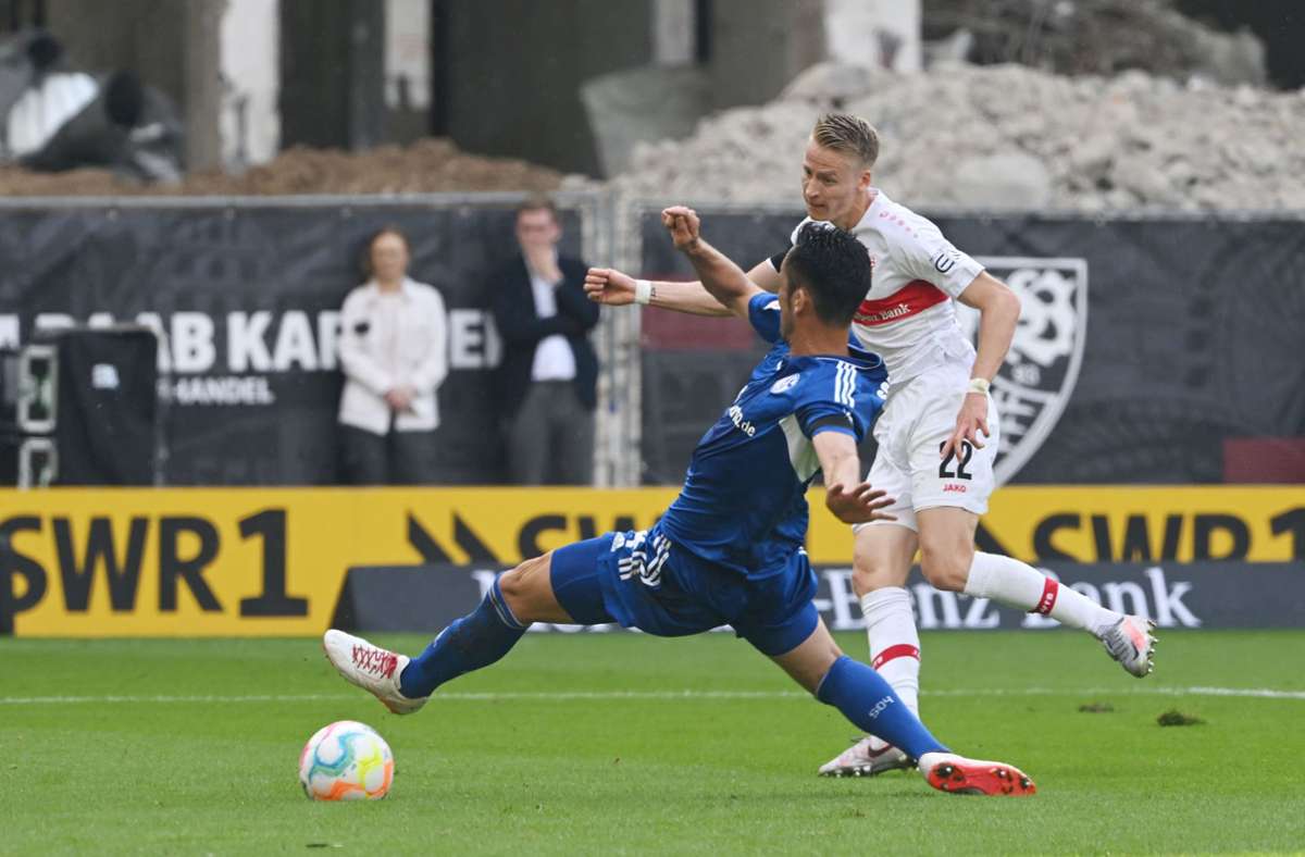 Chris Führich brachte den VfB mit 1:0 in Führung in der 18. Minute.