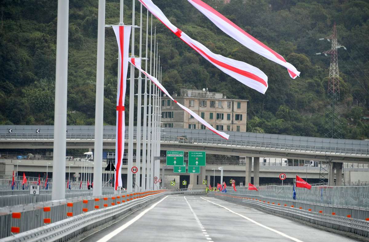Die neue San-Giorgio-Brücke wurde am Montagabend eingeweiht.