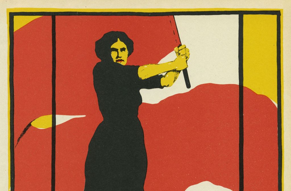 Mit dem von Karl Maria Stadler entworfenen Plakat forderten Frauen beim Internationalen Frauentag 1914 das Frauenwahlrecht. Foto: akg-images