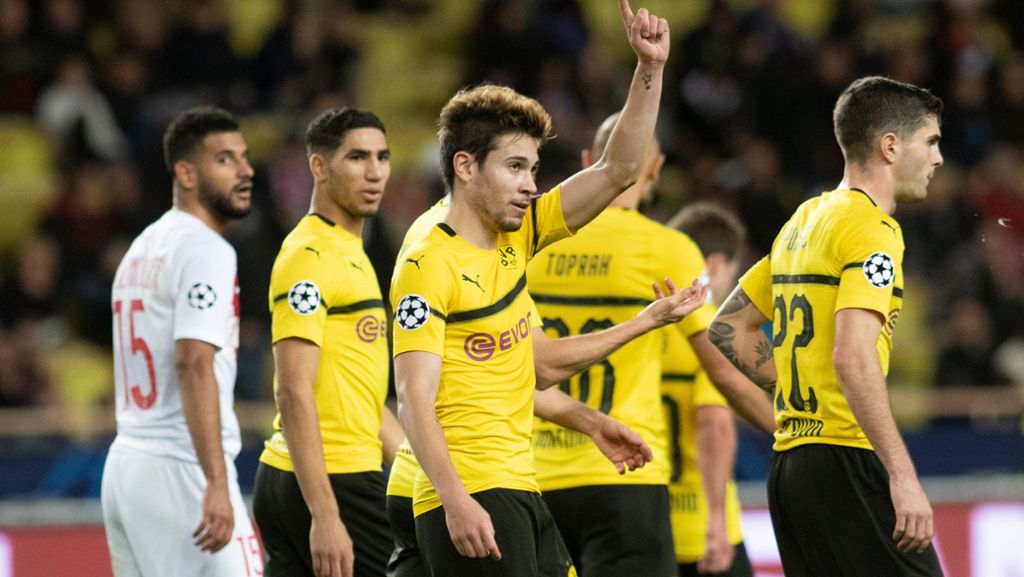  Borussia Dortmund tritt in Monaco mit einer Reservisten-Auswahl an und gewinnt trotzdem. Das reicht für den Bundesliga-Spitzenreiter sogar auch noch für den Gruppensieg in der Champions League, weil Atlético Madrid im Fernduell in Brügge nicht gewinnt. 