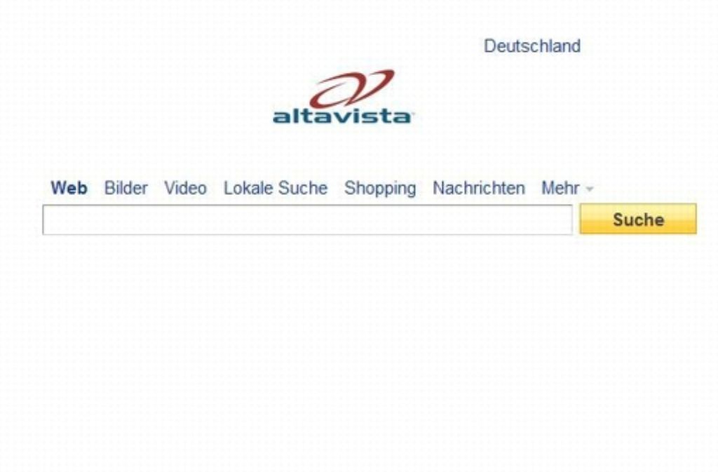 Auch AltaVista ist eine Suchmaschine der ersten Stunde.