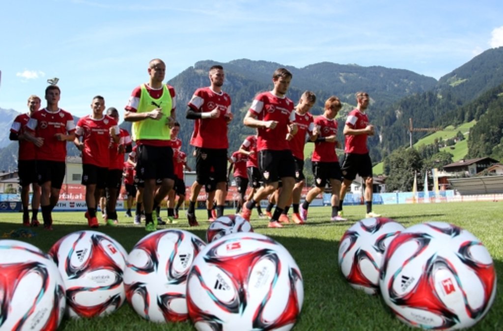 Der VfB Stuttgart schwitzt beim Trainingslager in Mayrhofen.