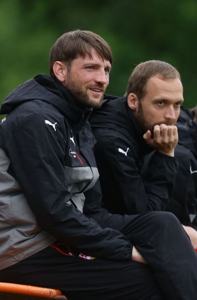 Trainer Sebastian Gunkel (l.) und Co-Trainer Andreas Hinkel