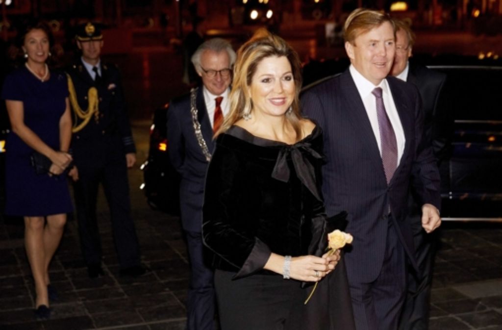 21. November 2014: In Den Haag besuchen Niederlandes König Willem-Alexander und seine Frau Máxima ein Konzert des "Residentie Orkest".
