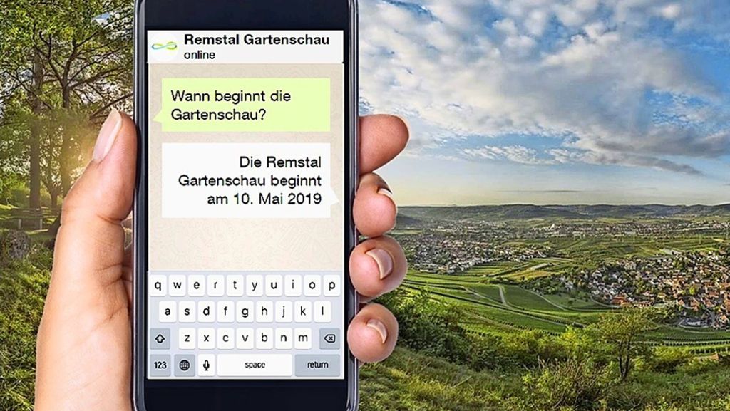 Remstal-Gartenschau nutzt neue Kommunikationstechnologie: Eine Nummer für fast alle Fragen