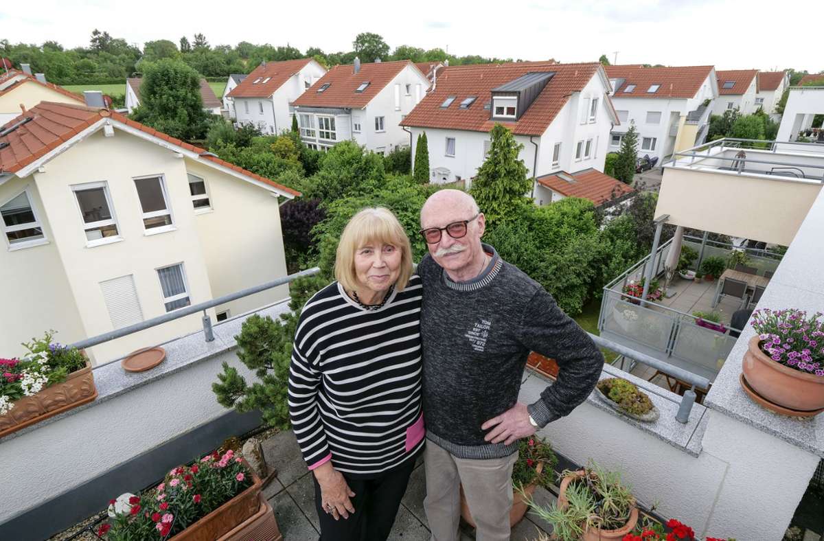 Gerda und Hans Lillich haben von ihrem Penthouse aus die beste Sicht.