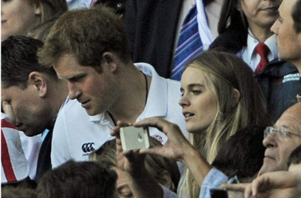 Prinz Harry und Cressida Bonas beim Rugby-Match England - Wales.