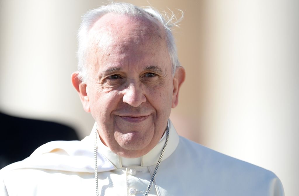 2014: Bergoglio, inzwischen Papst Franziskus, während einer Generalaudienz im Vatikan.