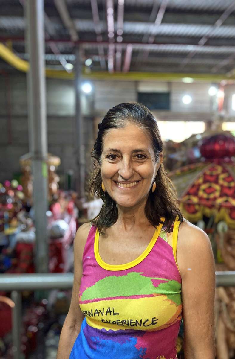 Cecilia Bulcão de Moraes führt seit fünf Jahren Besucher durch die Cidade do Samba Joãosinho Trinta, die Stadt des Samba