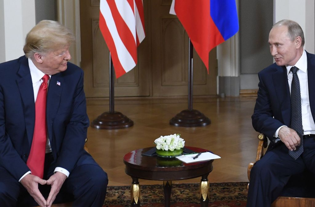 Beide Staatsoberhäupter lächelten beim Gipfeltreffen in Helsinki.