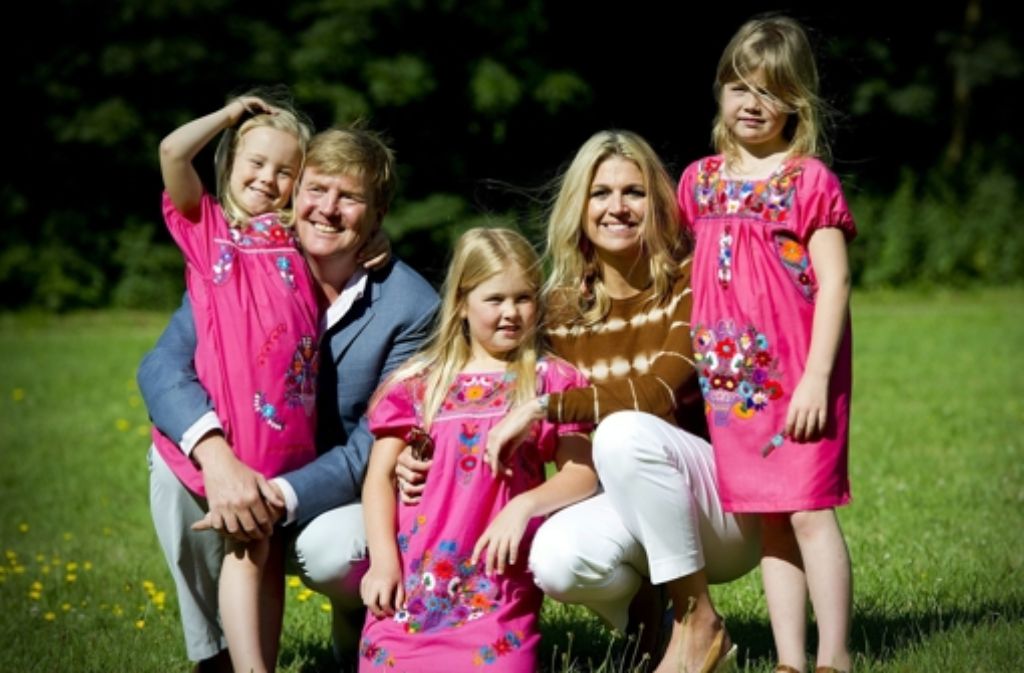 Willem-Alexander und Máxima haben drei gemeinsame Kinder: Ariane , Amalia und Alexia (von links).