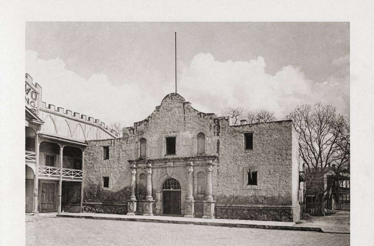 The Alamo auf einer alten Postkarte