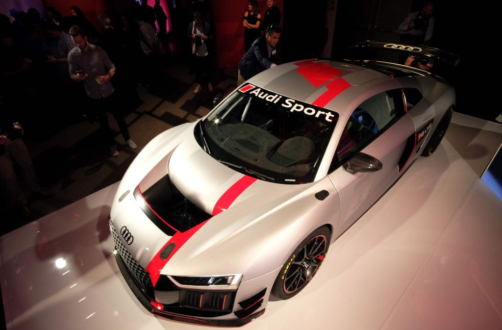 Das ist der neue Audi R8 LMS GT4. Präsentiert wird er erstmals auf der New York International Auto Show.