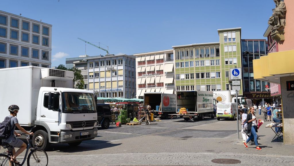 Stadtklima Stuttgart: Heimatbund für Bäume auf dem Marktplatz