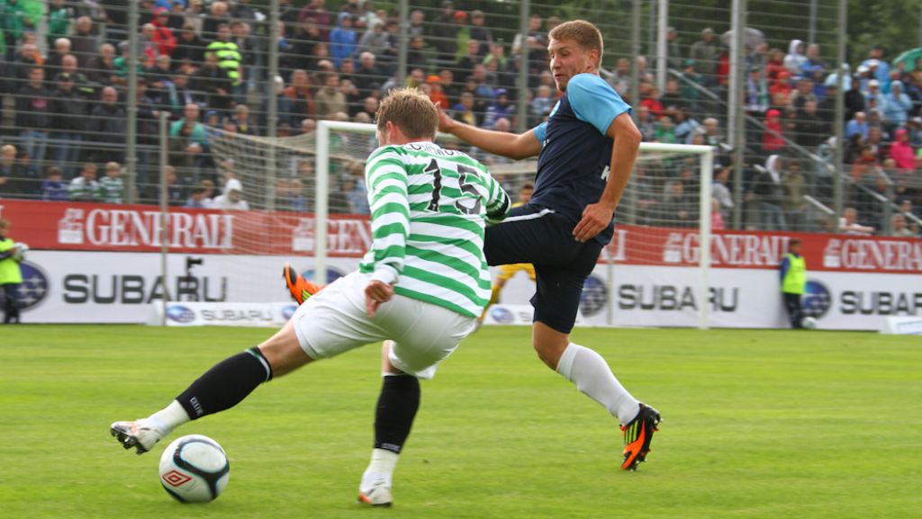 Fußball-Testspiel: Stuttgarter Kickers feiern 1:0-Sieg über Celtic Glasgow