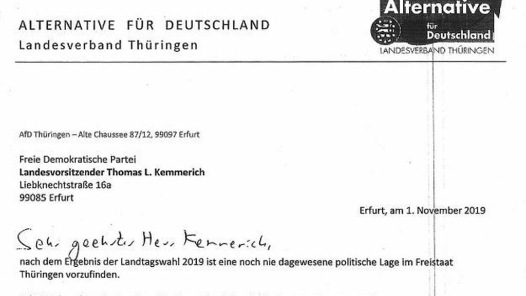  Von wegen Überraschung: Thüringens AfD-Chef Björn Höcke hat FDP-Chef Thomas Kemmerich bereits im November vorgeschlagen, eine Expertenregierung zu bilden. 