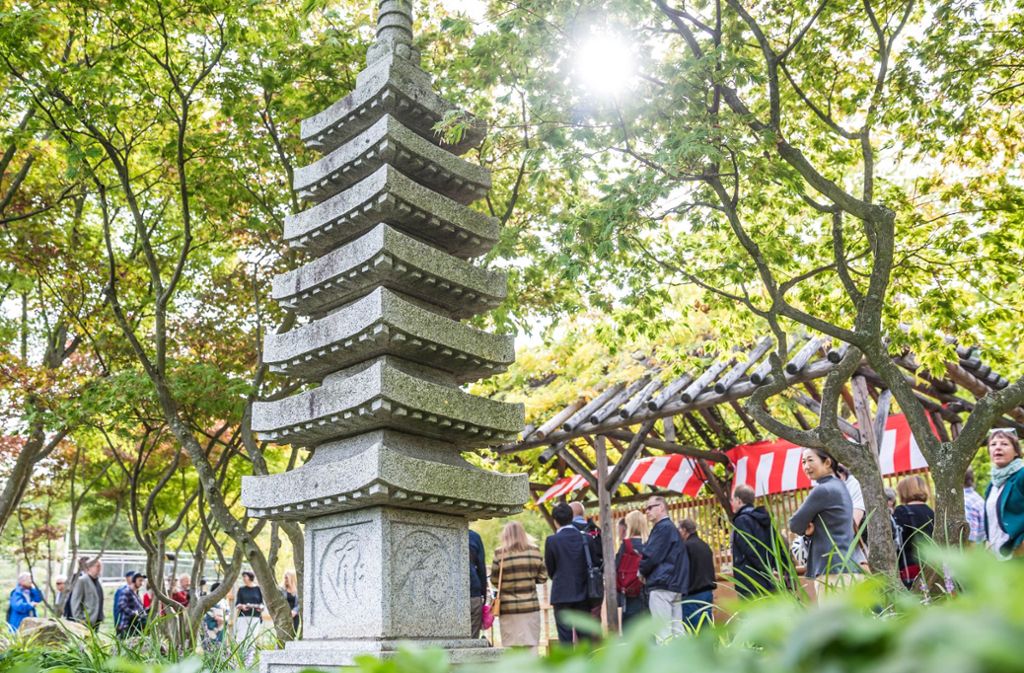 Der Japangarten war ein Geschenk der Präfektur Kanagawa an das Land Baden- Württemberg.