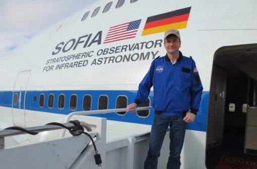 Der Stuttgarter Lehrer Sven Hanssen ist mit dem fliegenden Observatorium Sofia mitgeflogen. Foto: privat
