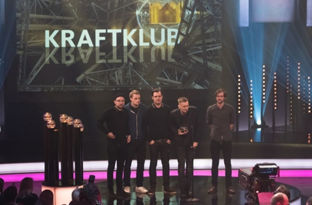 Für Kraftklub, beliebteste Band 2015, ist es der dritte Sieg beim Publikumsvoting.