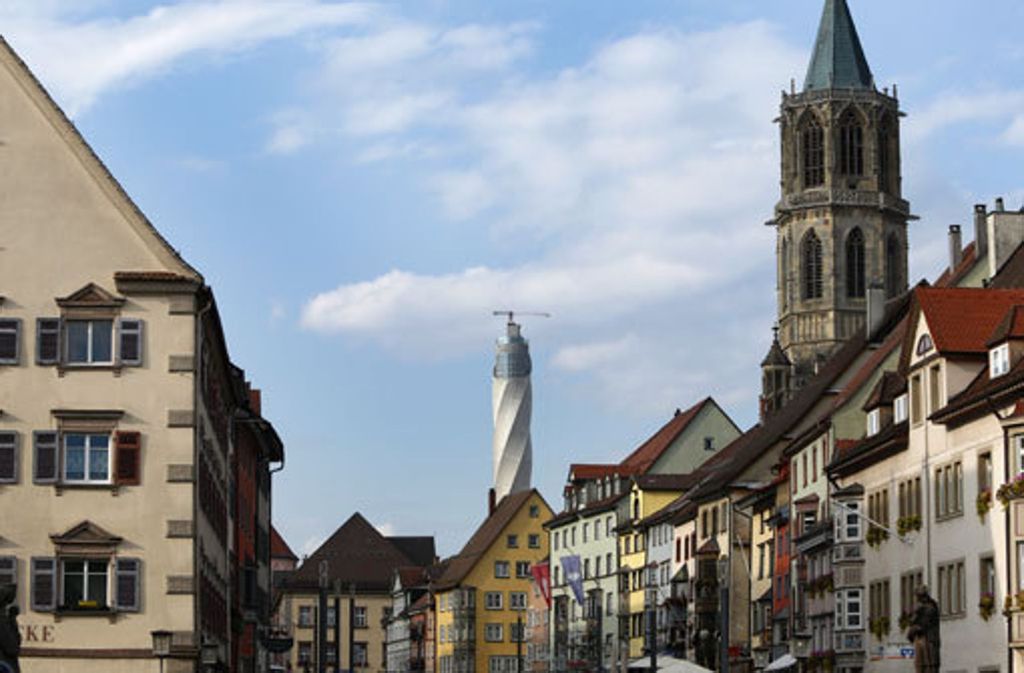 Der Turm wird als neues Wahrzeichen in der ältesten Stadt Baden-Württembergs gefeiert.