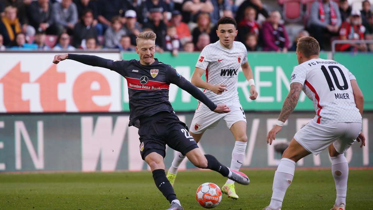  Chris Führich und Marc Kempf haben beim 1:4 in Augsburg die Verletztenliste des VfB Stuttgart verlängert. Ob sie im Kellerduell mit Arminia Bielefeld wieder spielen können, bleibt vorerst offen. 
