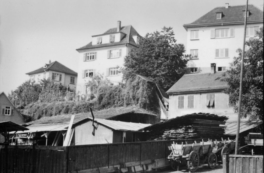 Der tägliche Heimweg: am Ende der Gehrenwaldstraße wohnt Commentz bei einem Untertürkheimer Apotheker.