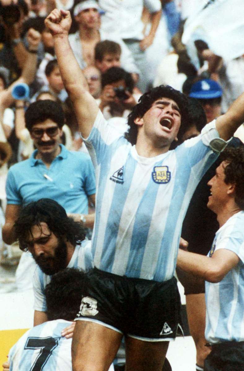 Im Augenblick seines wohl größten Triumphs: Diego Maradona.