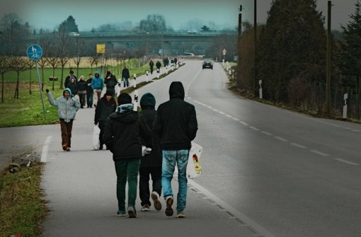 Die Asylbewerber sind zwei Kilometer vom Heidelberger Stadtteil Kirchheim  entfernt untergebracht. Ihr Weg führt sie deshalb mehrmals wöchentllich durchs Naherholungsgebiet. Foto: Alexander Müller