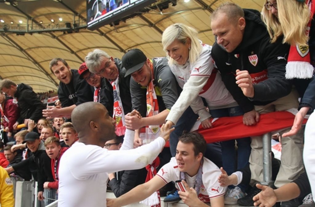 Nach seinem letzten Heimspiel am 3. Mai 2014 verabschiedete sich Publikumsliebling Cacau bei seinen VfB-Fans.