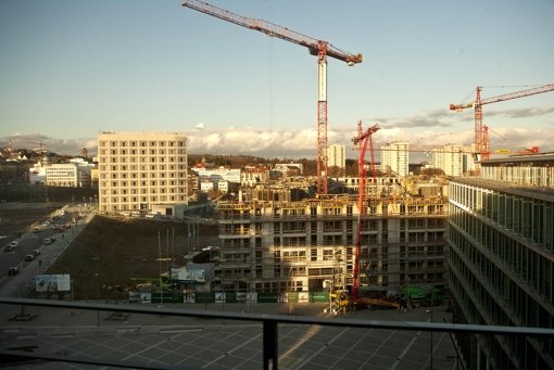 Die Pariser Höfe (unser Archivbild zeigt den Bauzustand von Anfang Januar 2012) bieten Platz für Büros und Foto: Zweygarth