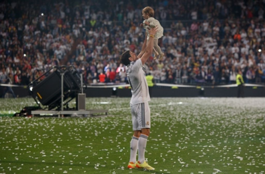 Gareth Bale mit seiner Tochter.