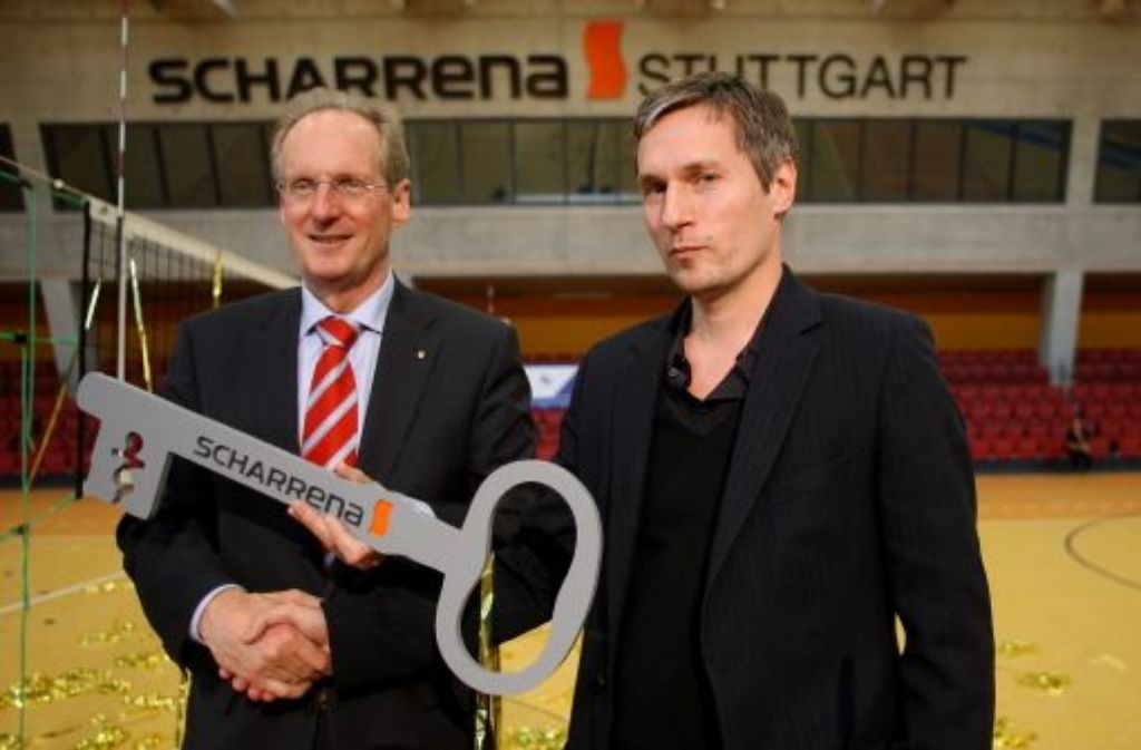 Wolfgang Schuster (links) mit dem Architekten Cem Arat