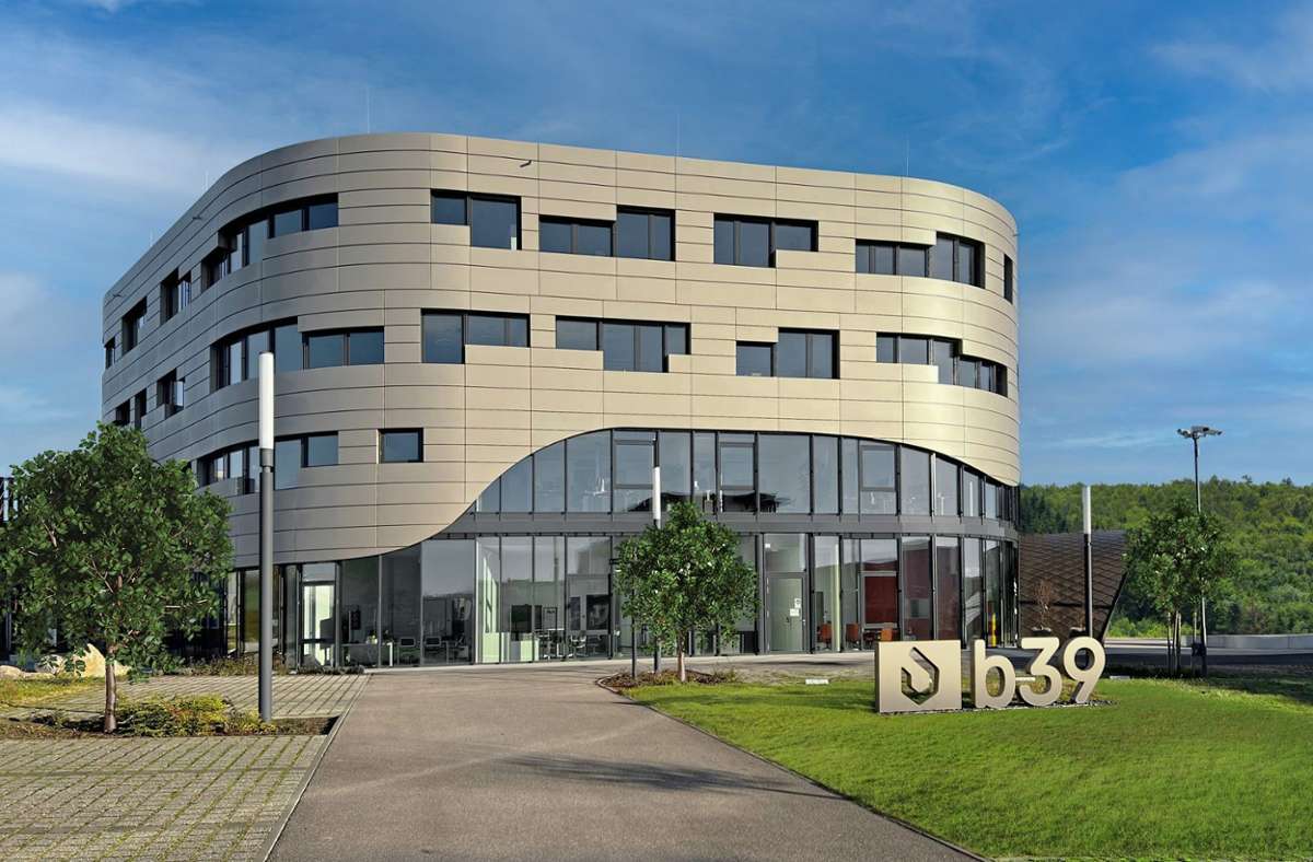 Das Technologiezentrum b39 am IDS Hauptsitz in Obersulm, Baden-Württemberg ist sowohl Entwicklungs- als auch Produktionsstandort des Industriekameraherstellers.